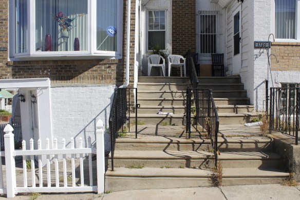 Approaching the cement steps leading up to 1771 Georges Lane.