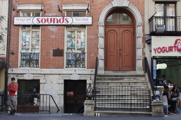 Sounds on St. marks Place was a fixture in my life while living on 10th St. in the 1980s. Walking by it in the fall 2012 - the facade is still there, but it's closed. As in permanently. I bet its gone by now.