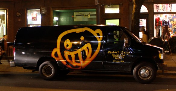 What a van! What a face! Newbery Comics van kinda reminds me of the face of the Whooping Cranes and Zip Records